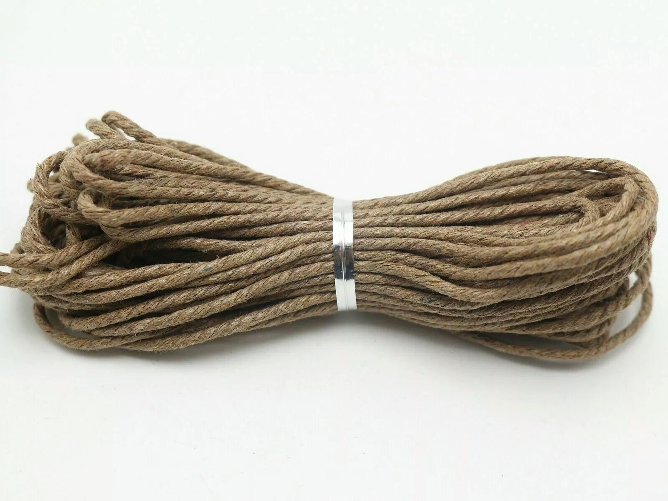 EOEMY 100 Meters Coffee Waxed Twisted Cotton Cord Thread Line 2mm Macrame Rope String