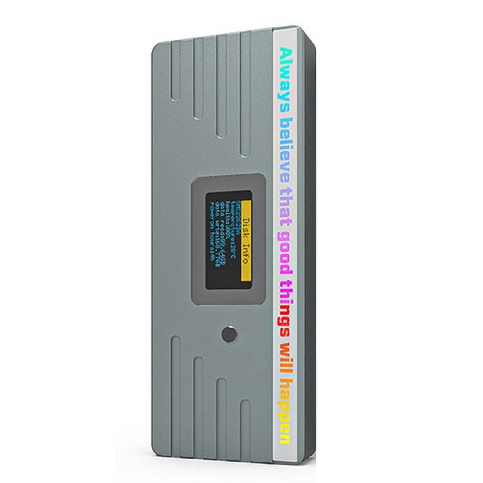 Smart M.2 NVMe / SSD Enclosure, USB 3.2 Gen 2 10Gbps, External M2 Adapter Case Support M-Key B +M Key UASP RTL9210,1 set of M2 Solid State Drive Enclosure SSD,Gray