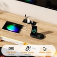 thumbnail image 3 of Blotout 81'' LED TV Stand with Power Outlet for 85/90''TV, Modern Entertainment Center with Fluted Sliding Doors & Curved Side Cabinets, Wooden Media Console with Open Storage Shelves for Living Room, 3 of 10