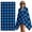 Blue, variant on Black Yellow Plaid 2-in-1 Beach Towel Backpack,Quick Dry Beach Towel Blanket Bag,Retro Country Buffalo Check Gingham Portable Bath Pool Yoga Swim Picnic Camping Towels Travel Essential 27.6x55 Inches