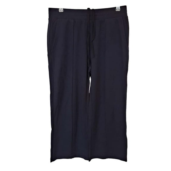 Tommy Bahama Women's Silky Sands Wide-Leg Cropped Pants, Black, Small