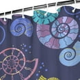 thumbnail image 4 of Coastal Nautical Seashell Shower Curtain 72x84in, Waterproof Chun Yafang Polyester, Mold Resistant, Includes 12 Plastic Hooks, Perfect for Bathroom or Beach House Use, 4 of 5