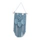 thumbnail image 5 of Tapiz de pared de macramé con borlas de hojas, decoración bohemia para pared, arte decorativo Azul, 5 of 9