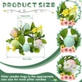 thumbnail image 3 of KUNPENG 4PCS Easter Candle Rings Wreaths for Front Door Decorations , 8inches Spring Mini Easter Wreaths Decorations for the Home, Easter Table Centerpiece, 3 of 11