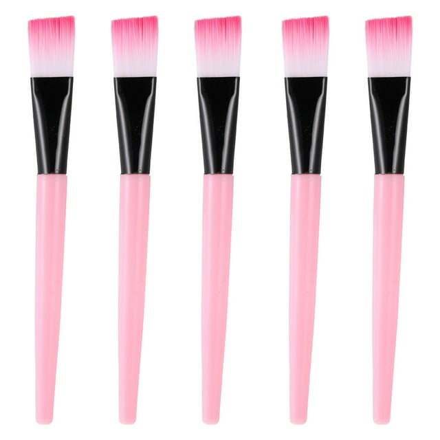Facial Brush Simple Comfortable Applicator Tool Practical Girl Tools Makeup Accessories with Plastic Handle for Home Salon Using Pink+Black 03