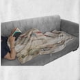 thumbnail image 6 of Human Anatomy Soft Flannel Fleece Blanket, Vintage Chart of Body Front Back Skeleton and Muscle System Bone Mass Graphic, Cozy Plush for Indoor and Outdoor Use, 60" x 80", Ruby Cream, by Ambesonne, 6 of 6