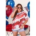 thumbnail image 4 of KimSoong Women Plus Size American Flag Shirt 4th of July T-Shirt USA Stars Stripes Shirt Patriotic Summer Tops, 4 of 7