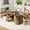 Brown, variant on Garvee 71" Modern Dining Table for 4-8 People, Rectangular Wooden Kitchen & Dining Room Table with Storage Shelf, Long Dinner Table for Home, Apartment, Office, Gray
