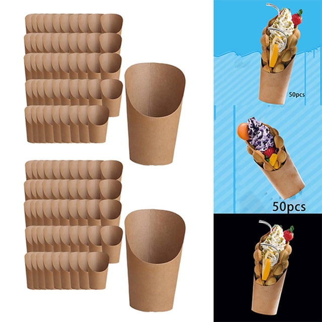 2x Soporte pa , soporte pa vasos de papel Kraft, vaso de papel desechable, vasos inclinados pa chips, vaso pa , de Colcomx Porta Papas Fritas