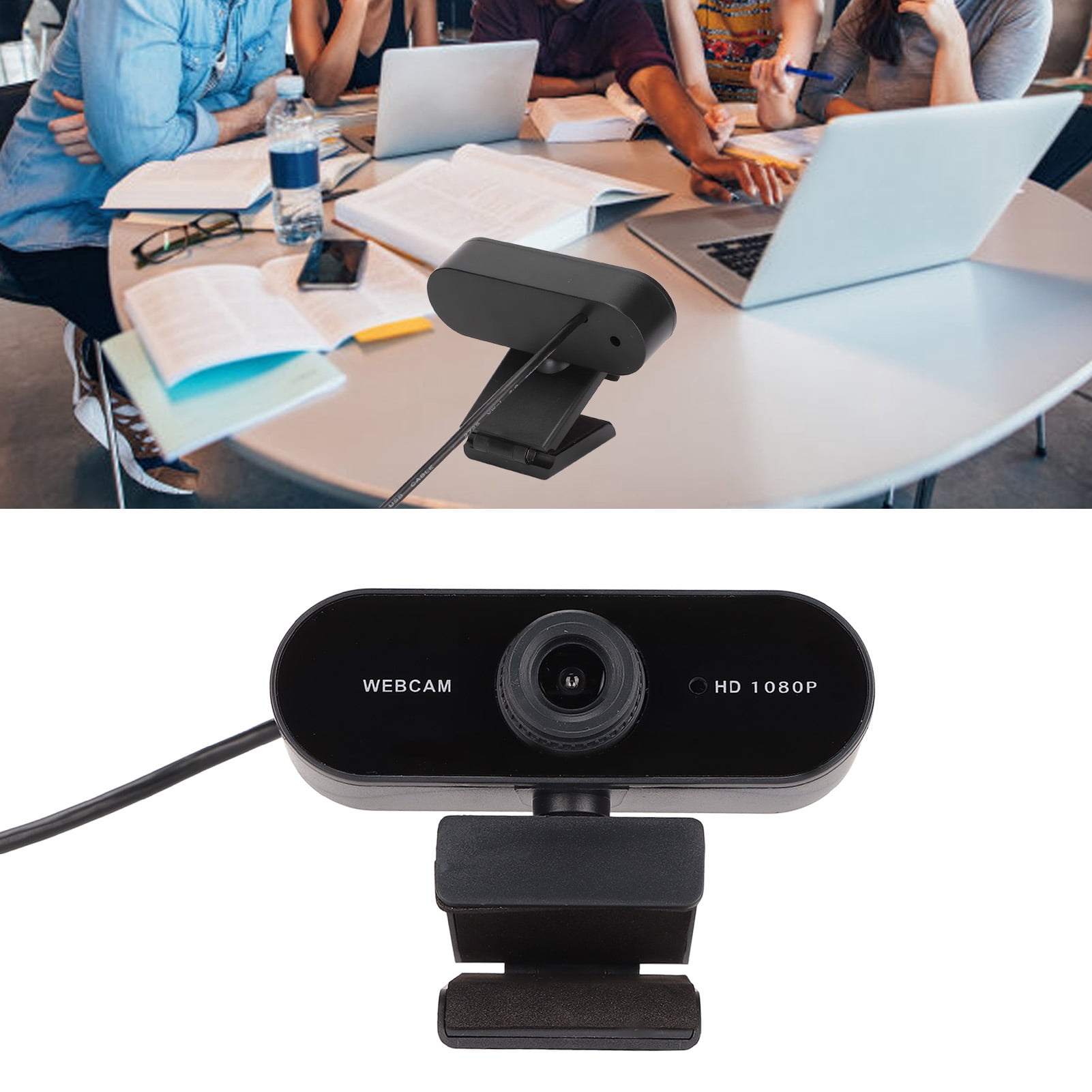 Computer Camera, 1080P PC Webcam Features 360 Rotation 30fps Frame Rate, USB Webcam with Microphone for Conferencing Video Calling Live Streaming