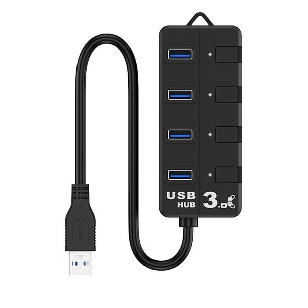 maskred USB 3.0 Hub Multiport Dock 4 Ports Adapter Driver-free Splitter  with Individual Switch Portable Desktop PC Supplies 