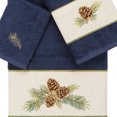 thumbnail image 2 of Linum Home Textiles 3-Pieces Nature Turkish Cotton Embellished Towel Set, 27" x 54", Blue, 2 of 9