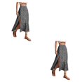 thumbnail image 2 of Sonducket larga dividida Estética Vacaciones Moda Primavera Verano Ropa Club Banquete Disfraces Accesorios Negro XXL Negro XXL 2piezas, 2 of 6