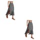 thumbnail image 3 of Sonducket larga dividida Estética Vacaciones Moda Primavera Verano Ropa Club Banquete Disfraces Accesorios Negro XXL Negro XXL 2piezas, 3 of 6