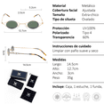 thumbnail image 5 of Lentes De Sol Xolek 143 Retro Metalico Vintage Uv Polarizado, 5 of 5
