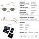thumbnail image 5 of Lentes De Sol Xolek 143 Retro Metalico Vintage Uv Polarizado, 5 of 5