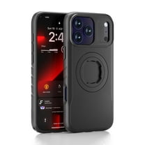 Sourcingbay Bike Phone Case Compatible with iPhone 16 Pro, Magnetic for MagSafe, Clear Slim Shockproof Protective Cover with Lock-in Design, Black