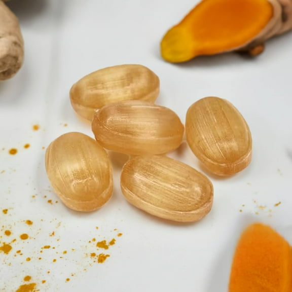 Andy Anand Sugar Free Ginger Turmeric Hard Candy: Zero Sugar, Low Calorie Candy, Keto, Vegan, Gluten-Free. Imported from Europe, Packed with Turmeric & Ginger Health Benefits - 7 Oz - 2 Pack