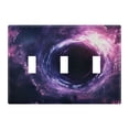 thumbnail image 2 of Dailycode Light Switch Plate Covers 2 Gang Wall Plate Plastics Outlet Covers for Kitchen Home Office Decor Black Hole and Purple Nebula, 2 of 8
