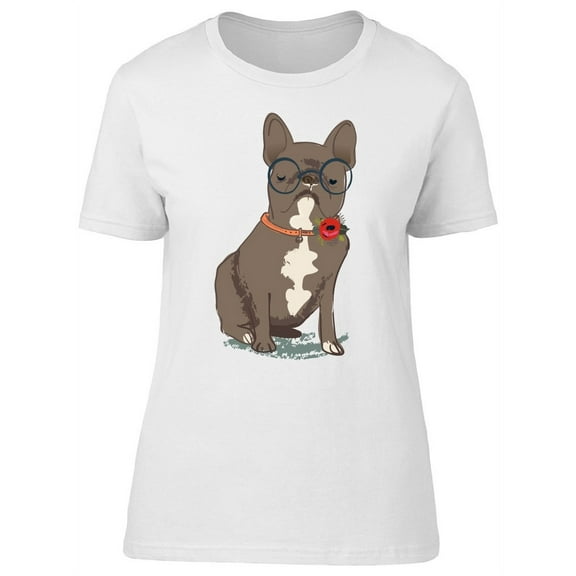 Classy & Cute French Bulldog T-Shirt Women -Image by Shutterstock, Female x-Large