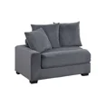 thumbnail image 3 of Contemporary Modular Sectional Sofa Dark Gray Corduroy Upholstered 6pc Living Room Set LAF and RAF Chairs Armless Chairs Ottomans, 3 of 10