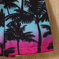 thumbnail image 6 of Toddler Outfits for Boys Hawaiian Print Short Sleeve Shirt and Comfy Shorts Set Cute Summer Vacation Clothes, 6 of 6