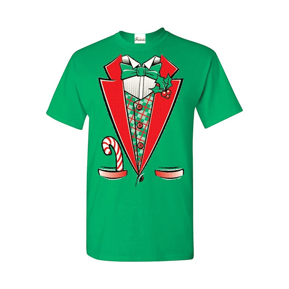 Men's T-Shirt Short Sleeve - Christmas Tuxedo