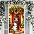 thumbnail image 6 of LmnLft Festive Santa Door Cover Curtain, Christmas Front Door Decoration Banner with Reindeer and Tree Print, Indoor Outdoor Holiday Home Entryway Décor, 6 of 8