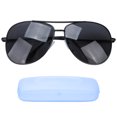 thumbnail image 2 of Metal Frame Sunglasses, Lightweight Comfortable Sun Protection Sunglasses Portable Prevent Slipping  For Middle Aged, 2 of 8