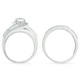 thumbnail image 2 of Brilliance Fine Jewelry 925 Sterling Silver Simulated White Diamond Bridal Engagement Ring Set, 2 of 5