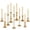 Gold, variant on Nuptio  Set of 10 Gold Candlestick Holders, Tall Vintage Metal Taper Candle Holders for Dinning Table Centerpiece Mantel Decoration