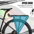 thumbnail image 4 of Bike Rear Rack Mount for 26"-28" Wheel - Bicycle Back Seat Pannier Luggage Backpack Cargo Basket Carrier with Taillight Mount Lightweight Aluminum for Road MTB Mountain Bike 110 lbs Capacity, 4 of 9