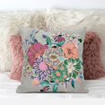 thumbnail image 3 of Amrita Sen Friendship Bouquet Throw Pillow with Removable Cover in Gray Pink Green 16x16, 3 of 5
