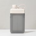 thumbnail image 3 of CSChome Bouilloire de Sport 450ml Bouteille de Sport Résistante à la Chaleur, Étanche, Anti-Chute, Transparente, Créative, Carrée, Plate, pour Sports Extérieurs, 3 of 7