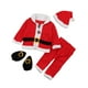 thumbnail image 2 of Conjunto de disfraz de Papá Noel para niños y niñas, traje de Papá Noel, ropa navideña para niños Altura 90 a 100cm, 2 of 9