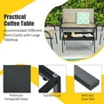 thumbnail image 6 of Costway 4 PCS Patio Furniture Set Sofa Coffee Table Steel Frame Garden Brown, 6 of 11
