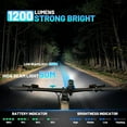 thumbnail image 2 of Bike Lights for Night Riding, Bicycle Light Front Headlight and Back Taillight with 4+5 Light Modes, USB Rechargeable Bright Bike Headlights for Cyclists and Commuters, 2 of 8