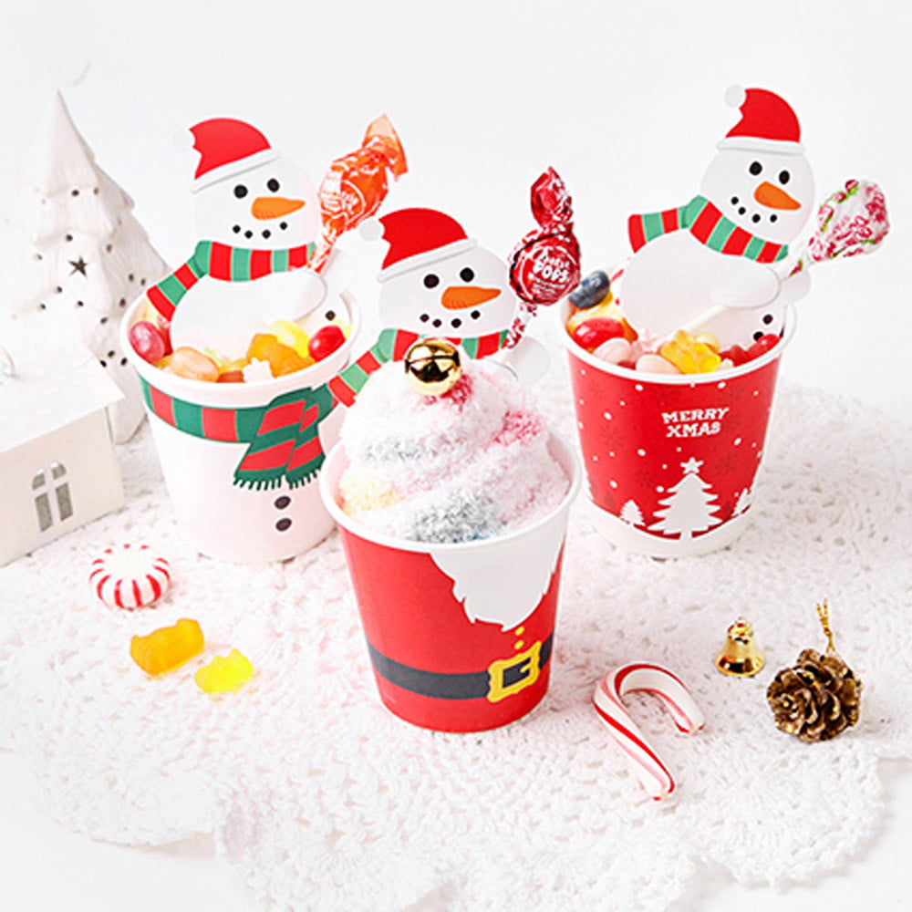 50pcs Santa Claus Penguin Lollipop Christmas Card lolly sugar-loaf Xmas Party US