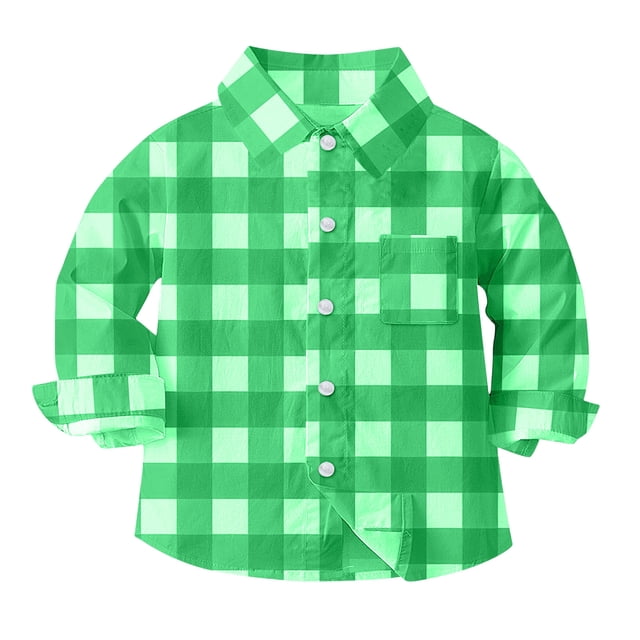 Odeerbi Camisa de Manga Larga Uniforme Escolar de Niños Con Bolsillo