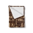 thumbnail image 2 of Coffee Soft Flannel Fleece Throw Blanket, Cafeteria Pattern with Hot Mocha Latte Milk Love Typography on Scribble Backdrop, Cozy Plush for Indoor and Outdoor Use, 50" x 60", Brown Beige, by Ambesonne, 2 of 6