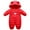 Red, variant on Baby Boy Girl One Piece Cotton Coat 0-12months Toddler Baby Snow Rompers Suit Hooded Thick Warm Jumpsuit Jacket Overalls Outfit Snowsuit