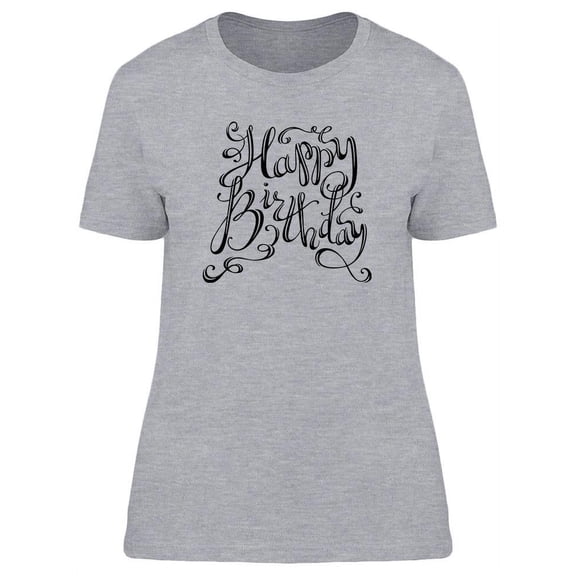 Happy Birthday Doodles T-Shirt Women -Image by Shutterstock, Female Small