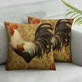 thumbnail image 2 of Nawypu  Rooster Painting Farmhouse Decorative Throw Pillowcase Country Burlap Pillow Cover Cushion Case 2pc, 2 of 6