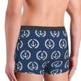 thumbnail image 5 of Daiia Navy Nautical Men's Underwear Boxer Briefs, Cotton Stretch Moisture-Wicking Underwear-Large, 5 of 9