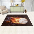 thumbnail image 3 of Coolnut Lightweight Soft Area Rugs 60 x 39 inch (5'x 3'3"), Baseball Energy Floor Mat for Kids Playing Room Hardwood Floor Living Room Nursery Rugs, 3 of 6