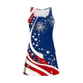 thumbnail image 5 of Danhjin 4th of July Tankini Swimsuits for Women Independence Day's 3 Piece Sets Tankini Top with Skirt and Brief Printed Tummy Control Bathing Suit, 5 of 6