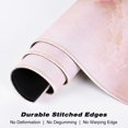 thumbnail image 5 of Extended Gaming Mouse Pad, XXL Large Mouse Mat 31.5*11.8 Inch, Big Computer Keyboard Mousepad, Waterproof Desk Pad with Stitched Edges and Non-Slip Base for Office Gaming, Light Pink Marble, 5 of 6