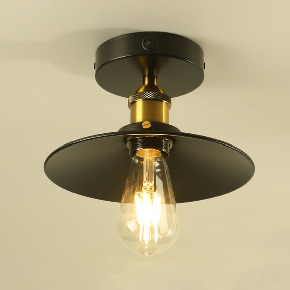 Maichis 12V RV Vintage Ceiling Light with E26 Bulb, 3000K Warm White LED Fixture, On/Off Switch, Easy Installation for RV, Motorhome, Camper, Boat