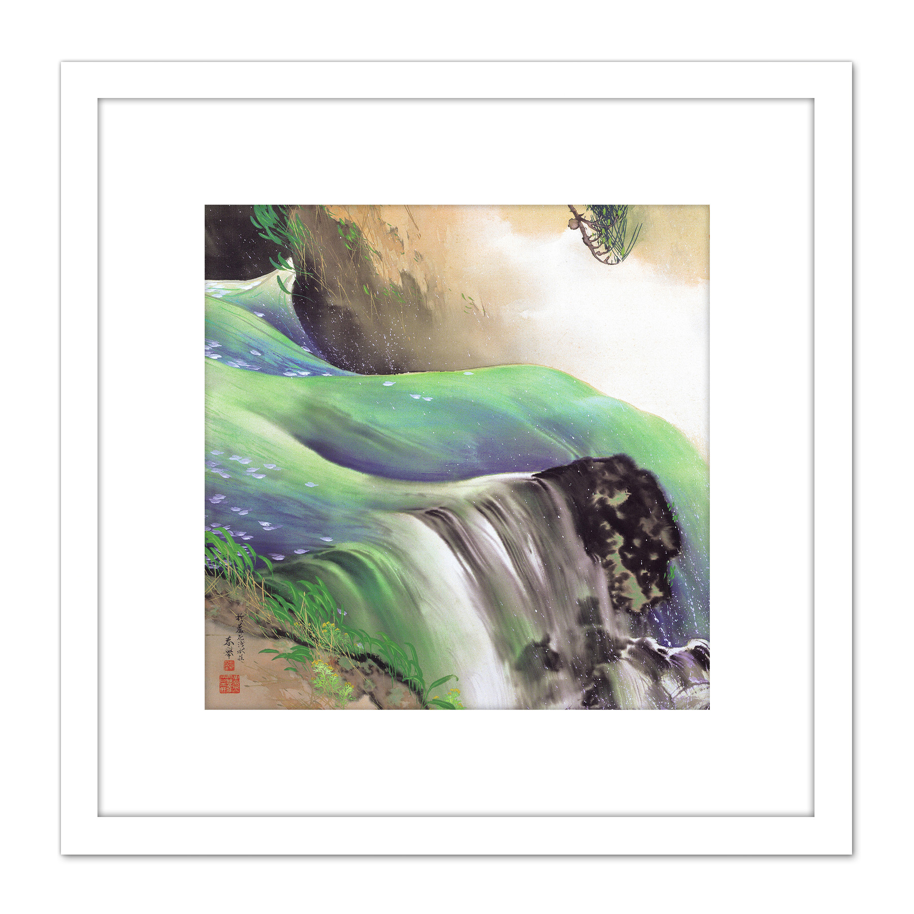 Quadro Su Tela Art Print Café - Shunkyo Yamamoto, Primavera Di Montagna, 140x70 Cm, Stampa Fine Art Made In Italy