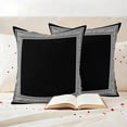 thumbnail image 4 of Pack of 2 Outdoor Pillow Covers 18x18 Inch Waterproof Black Geometric Throw Pillow Covers,Decorative Couch Pillow Shams Protectors Country Farm Traditional Chinese Tile Patio Cushion Pillowcases, 4 of 8